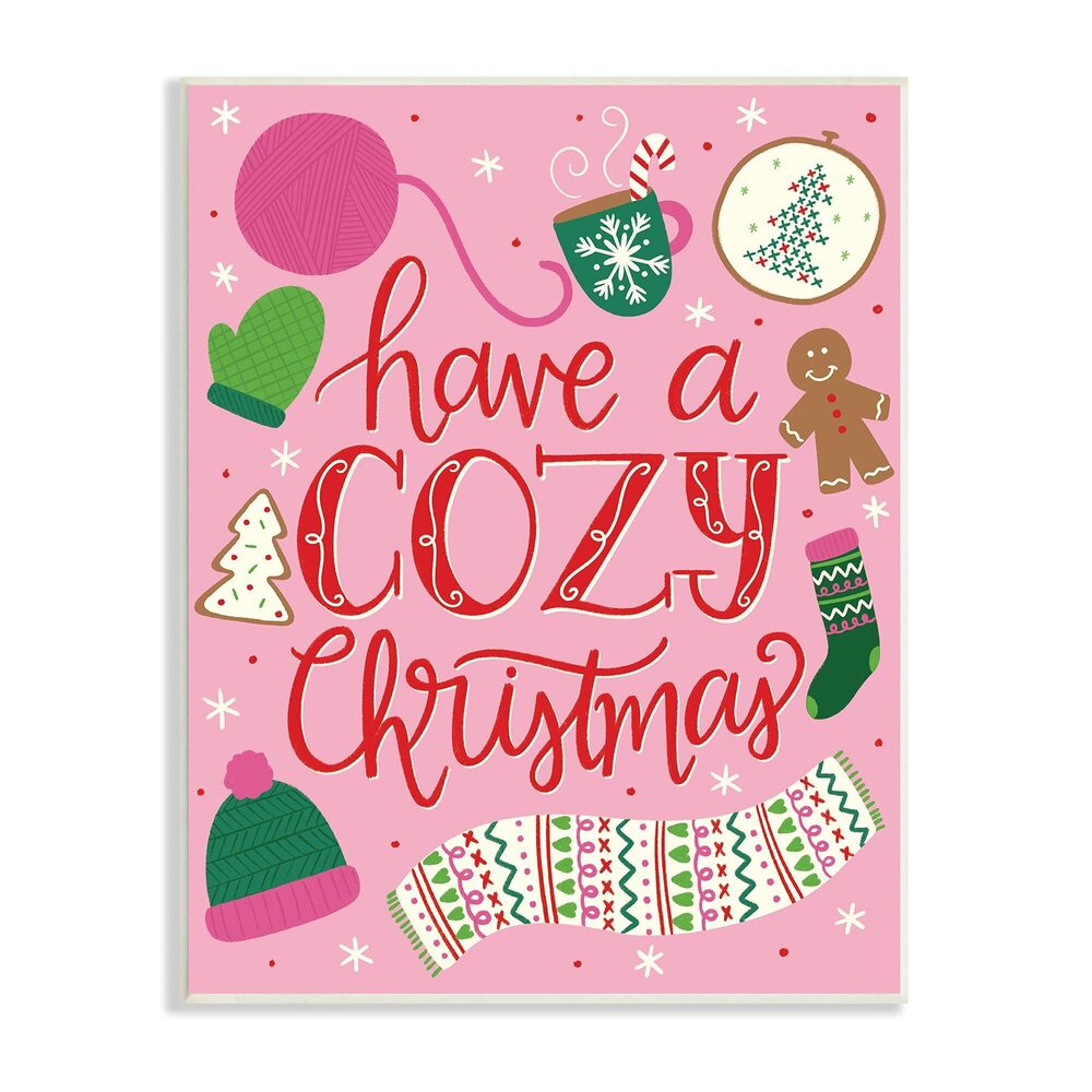 5665 Have A Cozy Christmas Festive Phrase Gingerbread Scarf